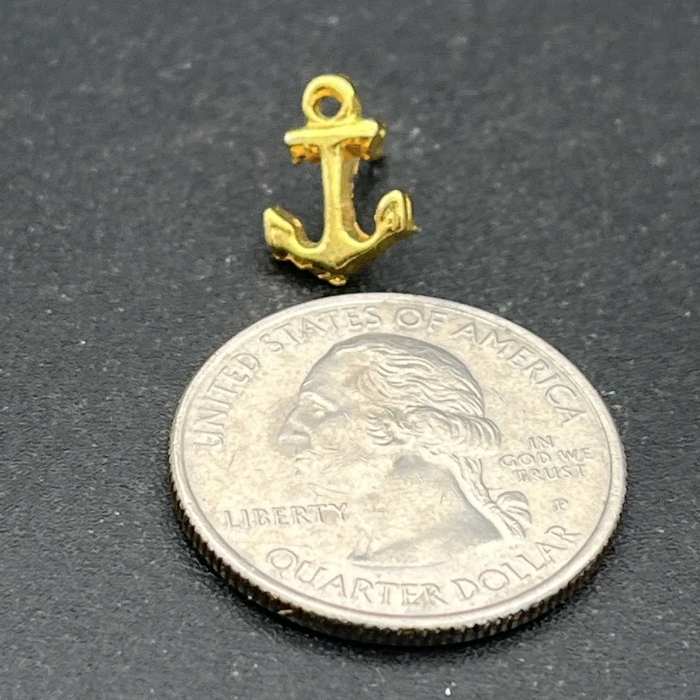 Anchor Nautical‎ Boat Ship Ocean Water Gold Tone Lapel Hat Pin